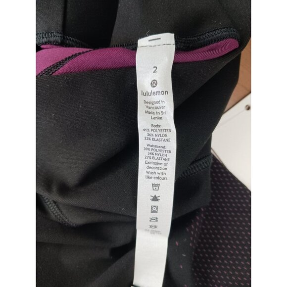 Lululemon Mapped Out High Rise Tight 28" Black / Marvel Size 2 NWT - Picture 9 of 11